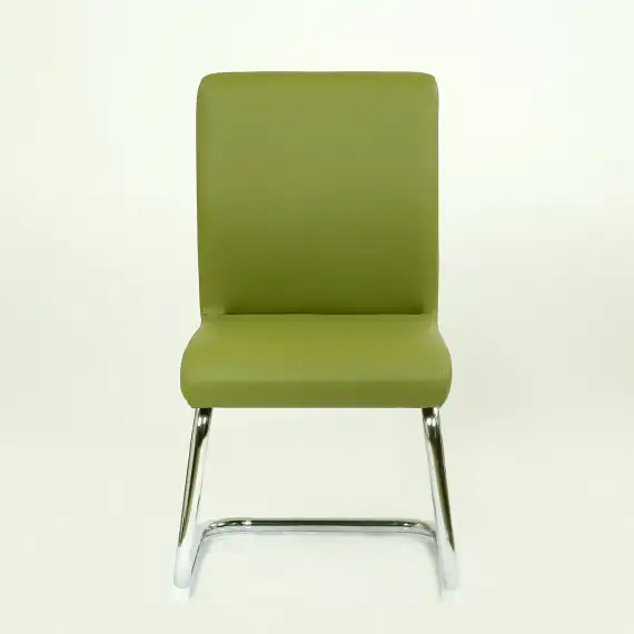 Кресло Barneo K-250 оливковая кожа, на полозьях