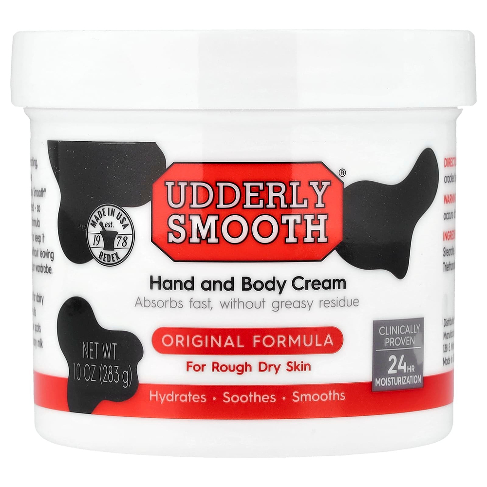 Udderly Smooth, крем для рук и тела, для огрубевшей и сухой кожи, оригинальная формула, 283 г (10 унций)