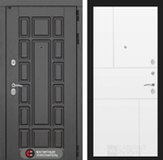 Дверь входная Лабиринт Нью-Йорк 21 Белый софт металлическая