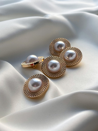 Пуговицы Золото Жемчуг4