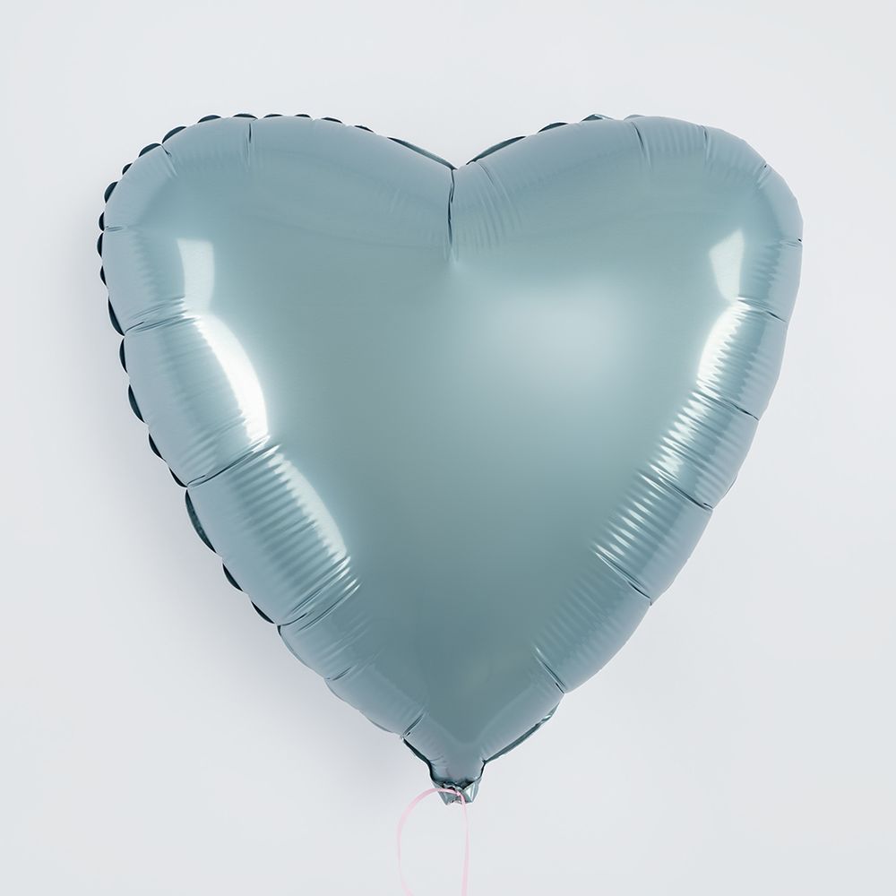 Шар (19''/48 см) Сердце, Утренний туман, Бохо, 1 шт.