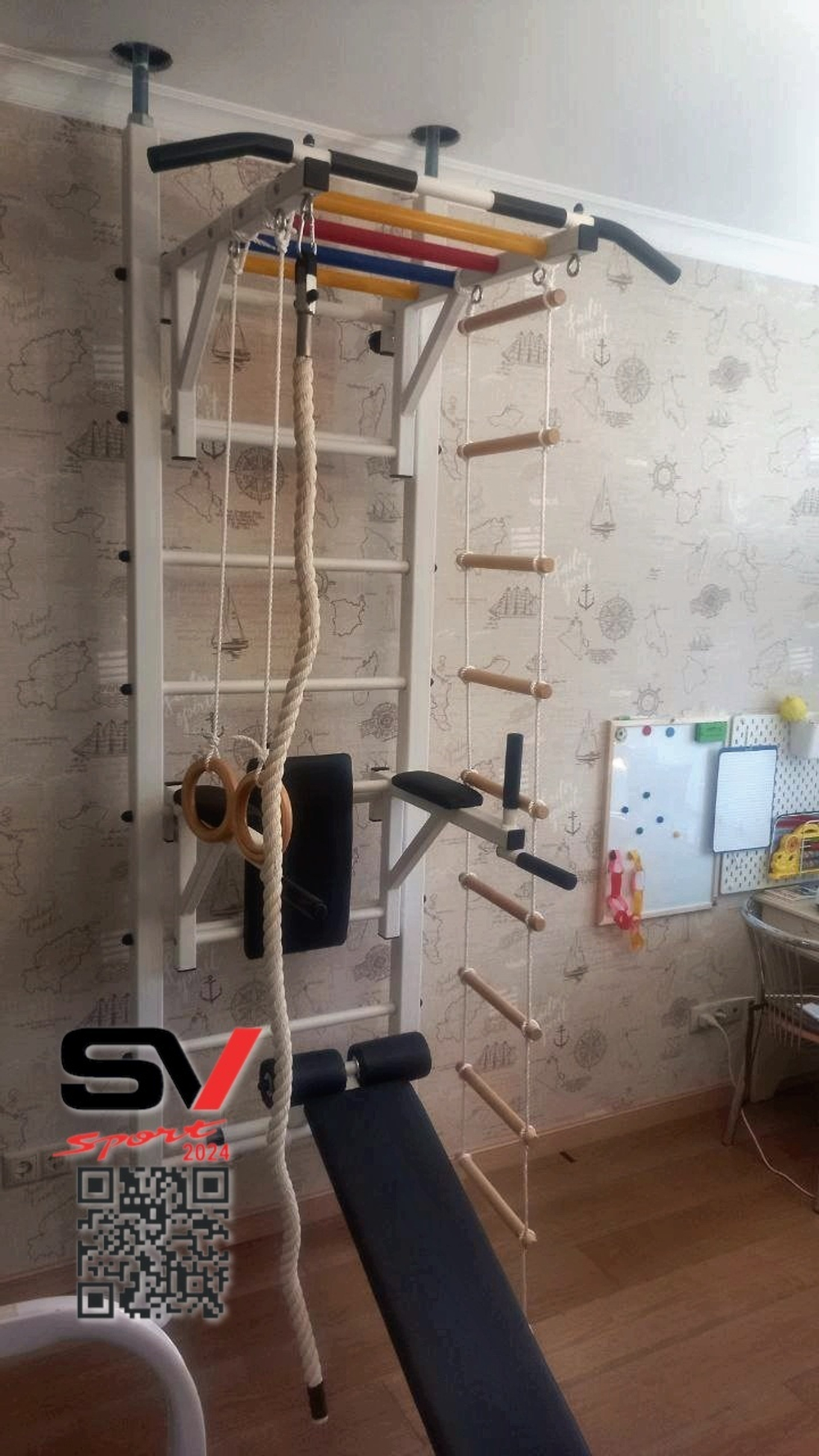 Монтаж шведской стенки Sv Sport враспор