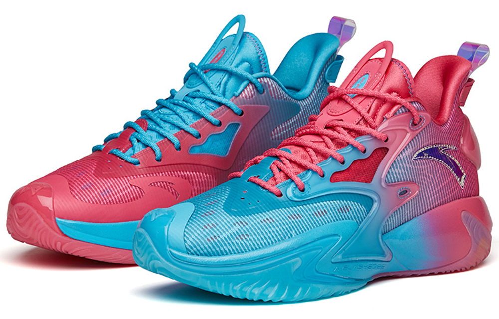 Anta Anta Frenzy 3 Pro nitrogen Technology neon mid-cut actual combat basketball shoes men's purple mandarin Duck