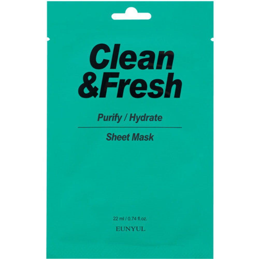 Маска тканевая для очищающего и увлажняющего эффекта Eunyul Clean&amp;fresh sheet mask, 22 мл