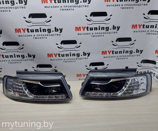 Передние фары VW Passat B5 daylight black