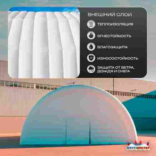 Ангар надувной «Вега» 15х5х5 м — из ПВХ, для спецтехники