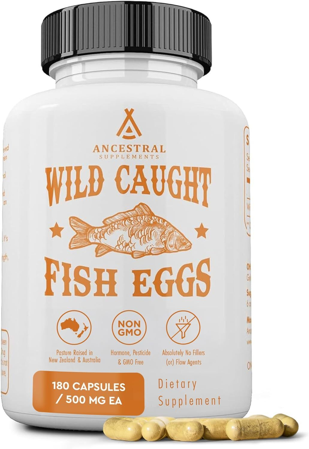 Ancestral Supplements - Wild Caught Fish Eggs 400 mg 180 capsules