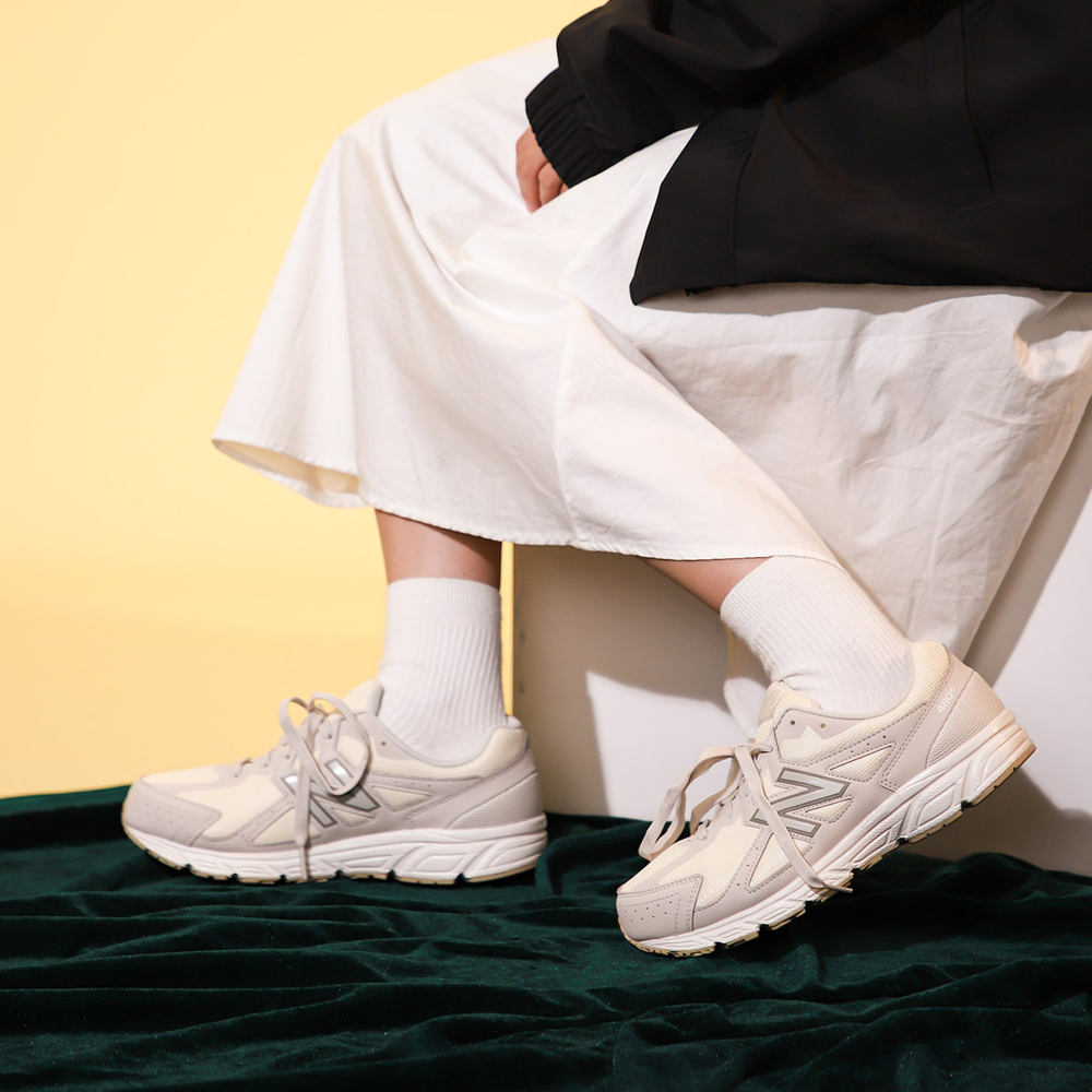 Кроссовки New Balance Nb 480 Beige (Женская размерная сетка)