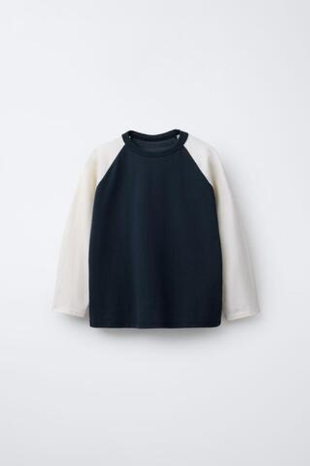 ZARA Х BENSIMON ® ЛОНГСЛИВ С ДЛИННЫМИ РУКАВАМИ, ТЕМНО-СИНИЙ
