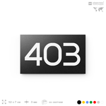 Номер на дверь 403, табличка на дверь для офиса, квартиры, кабинета, аудитории, склада, черная 120х70 мм, Айдентика Технолоджи