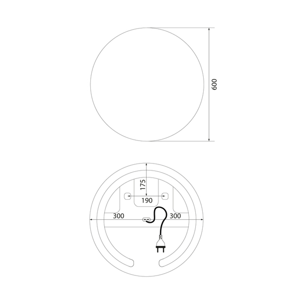 Зеркало с подсветкой IDDIS Bild, 60 см, BIL6000i98