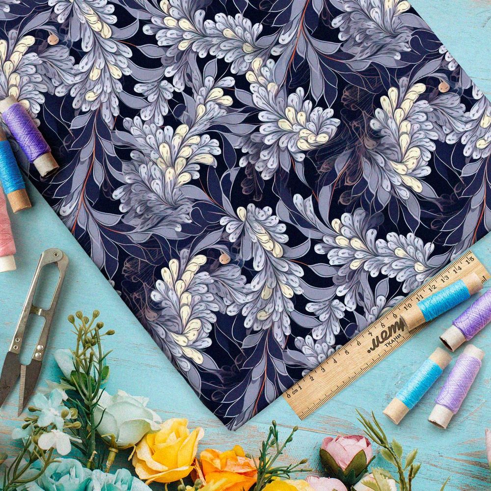 Ткань премиум флис ночная изгородь