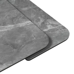 Стол Bradex Home Arthur раскладной 120-184x80x75см, керамогранит серый мрамор Greys Grey, чёрный