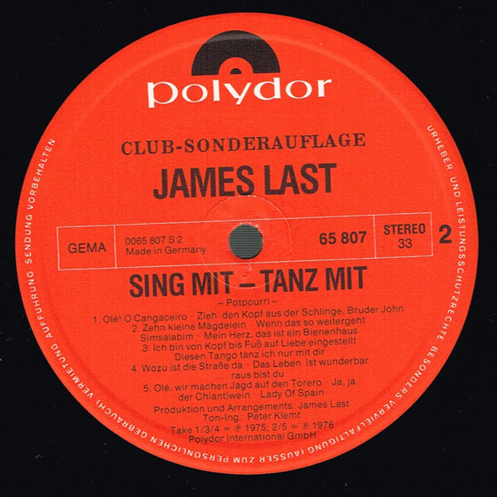 James Last / Sing Mit - Tanz Mit (LP)