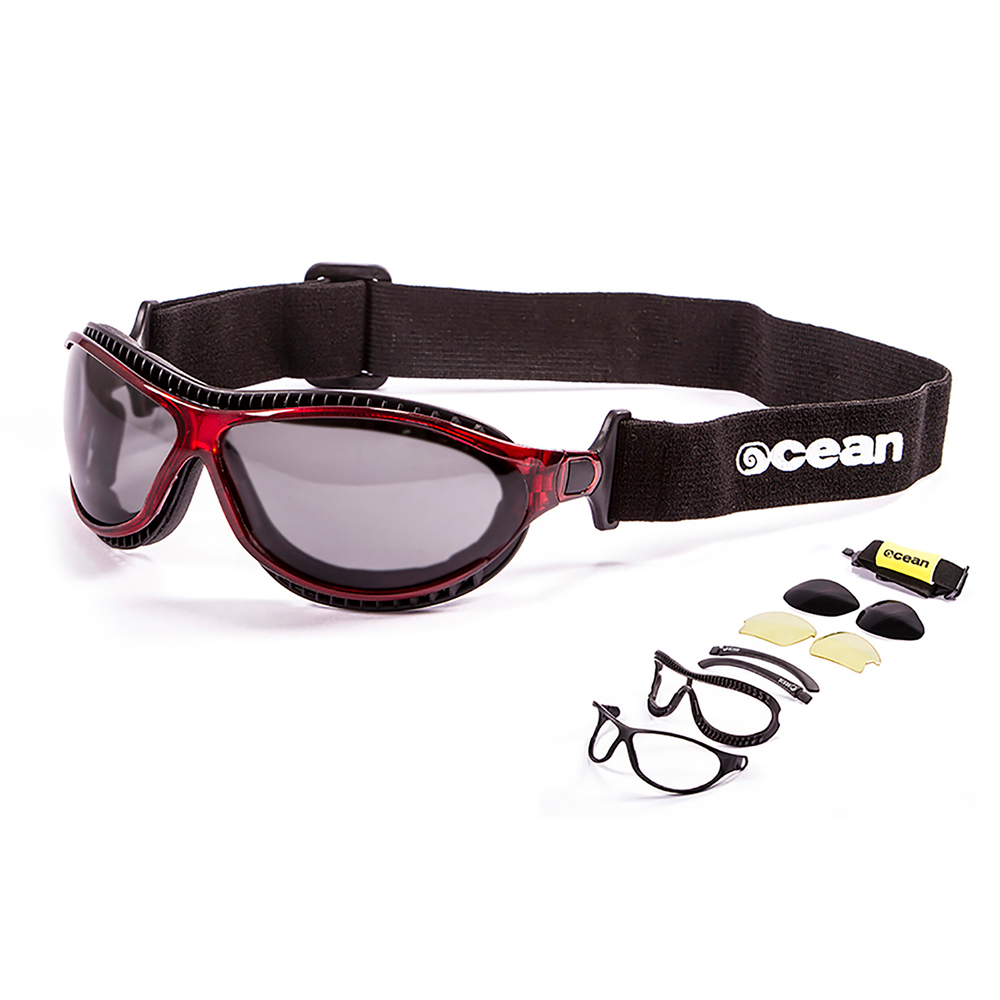 Спортивные очки OCEAN Tierra de fuego Transparent Red / Grey Polarized lenses
