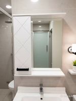 Зеркало шкаф Куба 60 цвет графит+белый