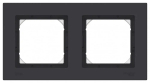 ATLASDESIGN AQUA 2-постовая РАМКА, IP44, КАРБОН
