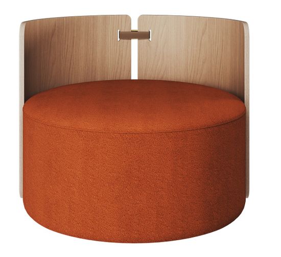 Кресло крутящееся Lagom 800 цвет терракотовый/натуральный дуб