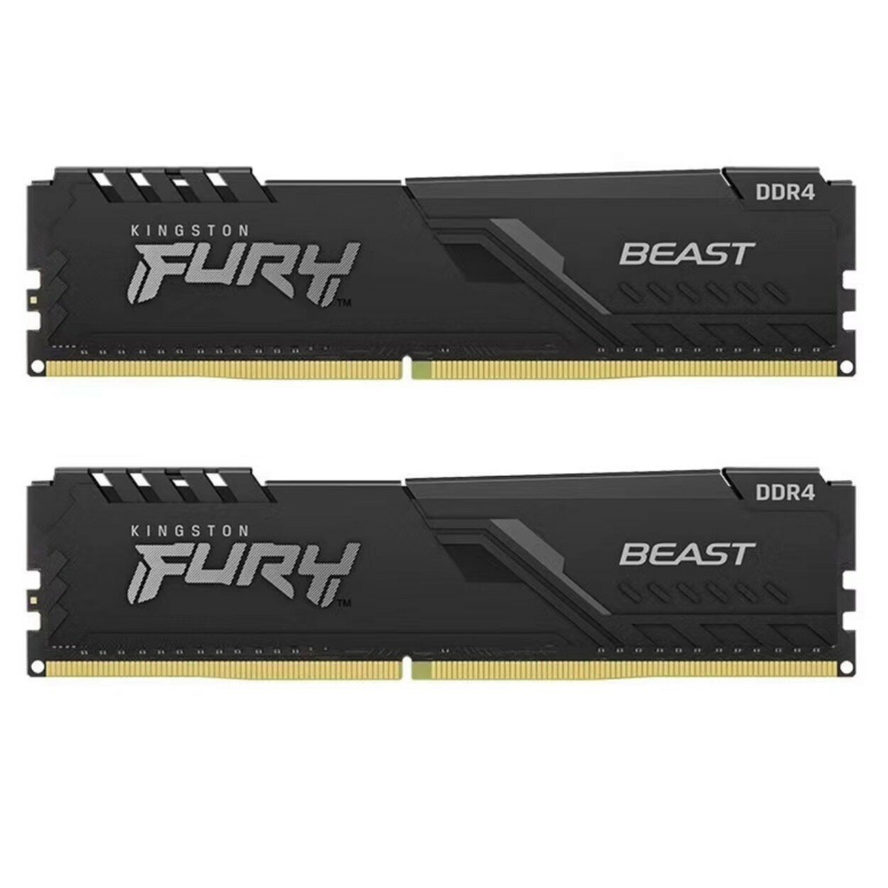 Оперативная память Kingston FURY Beast DDR4‑3600 — 32 ГБ / 64 ГБ / 128 ГБ чёрная RGB‑версия
