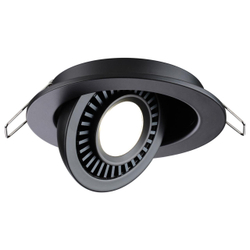 358816 SPOT NT21 466 черный Светильник встраиваемый светодиодный IP20 LED 9W 770Лм 4000K 220V GESSO