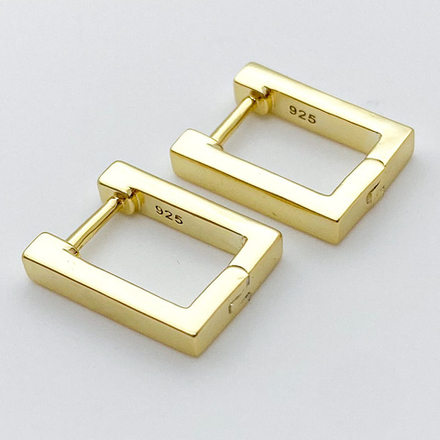 Ювелирные швензы с позолотой, размер 16*12 мм, цена за пару