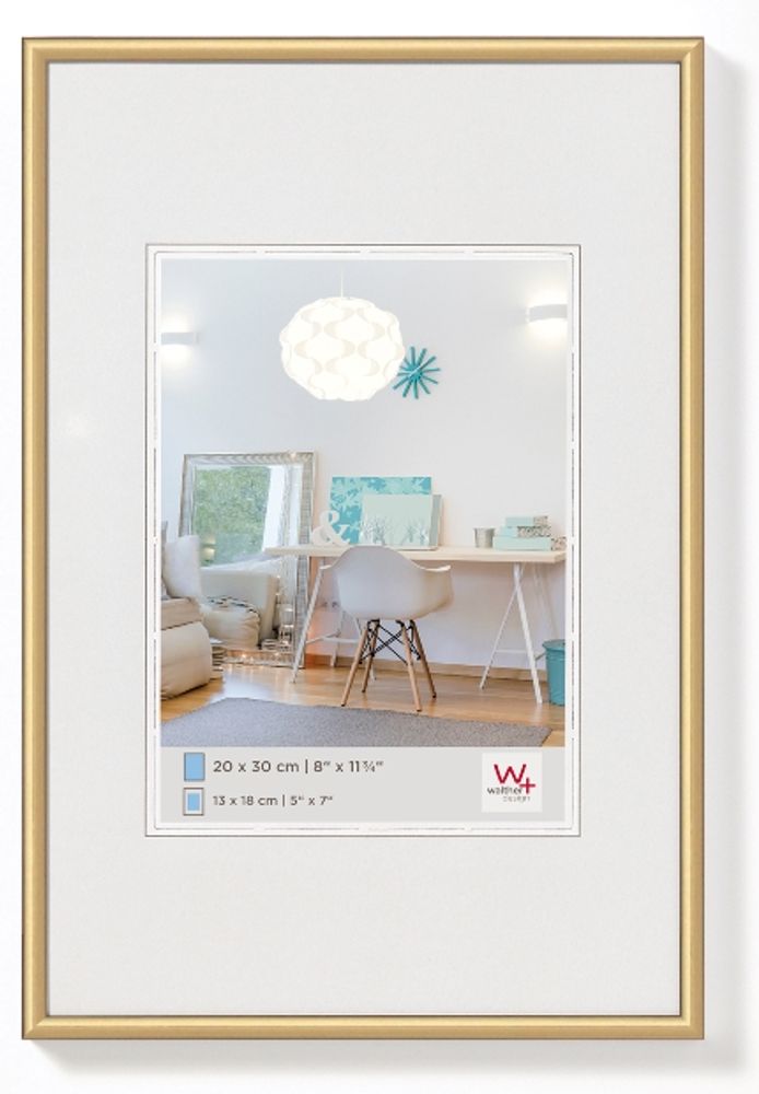 WALTHER KV045G 30x45 N.Lifestyle пластик (золотая) ф/рамка