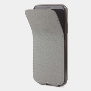 Чехол для iPhone X/XS из натуральной кожи теленка, серого цвета