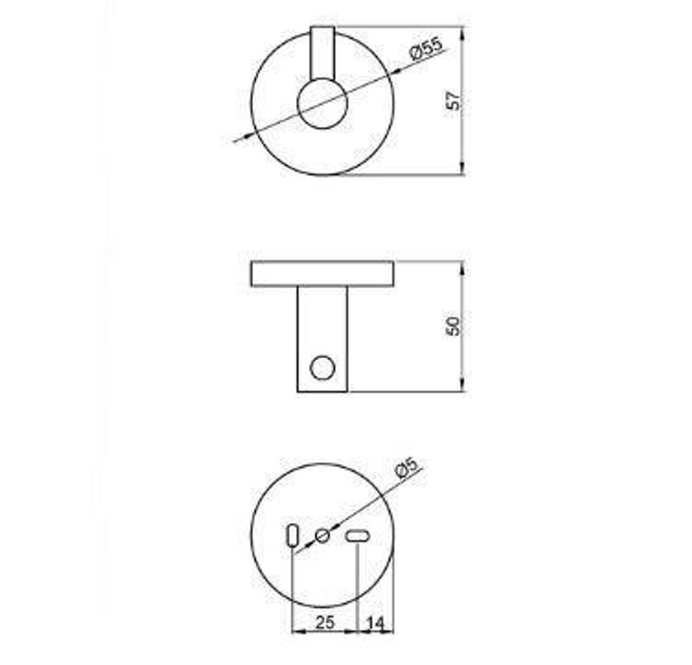 Крючок для ванны нерж. сталь NIZA 16849.B глянцевый