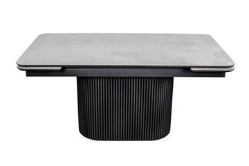 Стол обеденный раздвижной RELAX -160 (224), QUIOS SILVER RULIDO глянцевая / черный муар