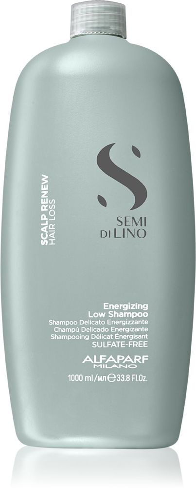 Alfaparf Milano Semi Di Lino Scalp Renew - бодрящий шампунь для тонких, истонченных и ломких волос /   1000  ml  / GTIN 8022297095844