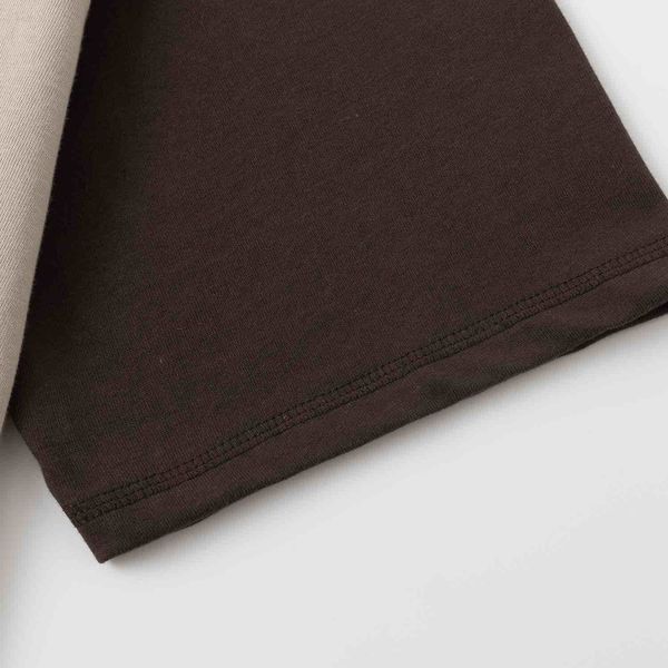 Футболка City коричневая/песочная - фото 5