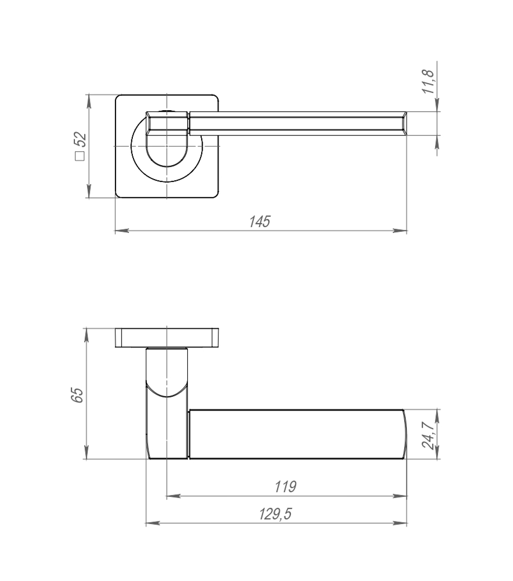 Ручка раздельная K.JK51.LIFT (LIFT JK) SN/CP-3 матовый никель/хром