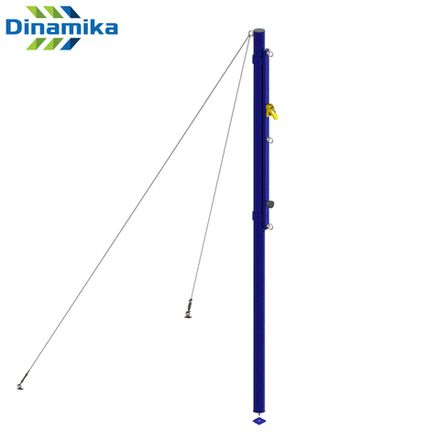 Стойки волейбольные универсальные круглые на растяжках с системой натяжения (цвет синий)