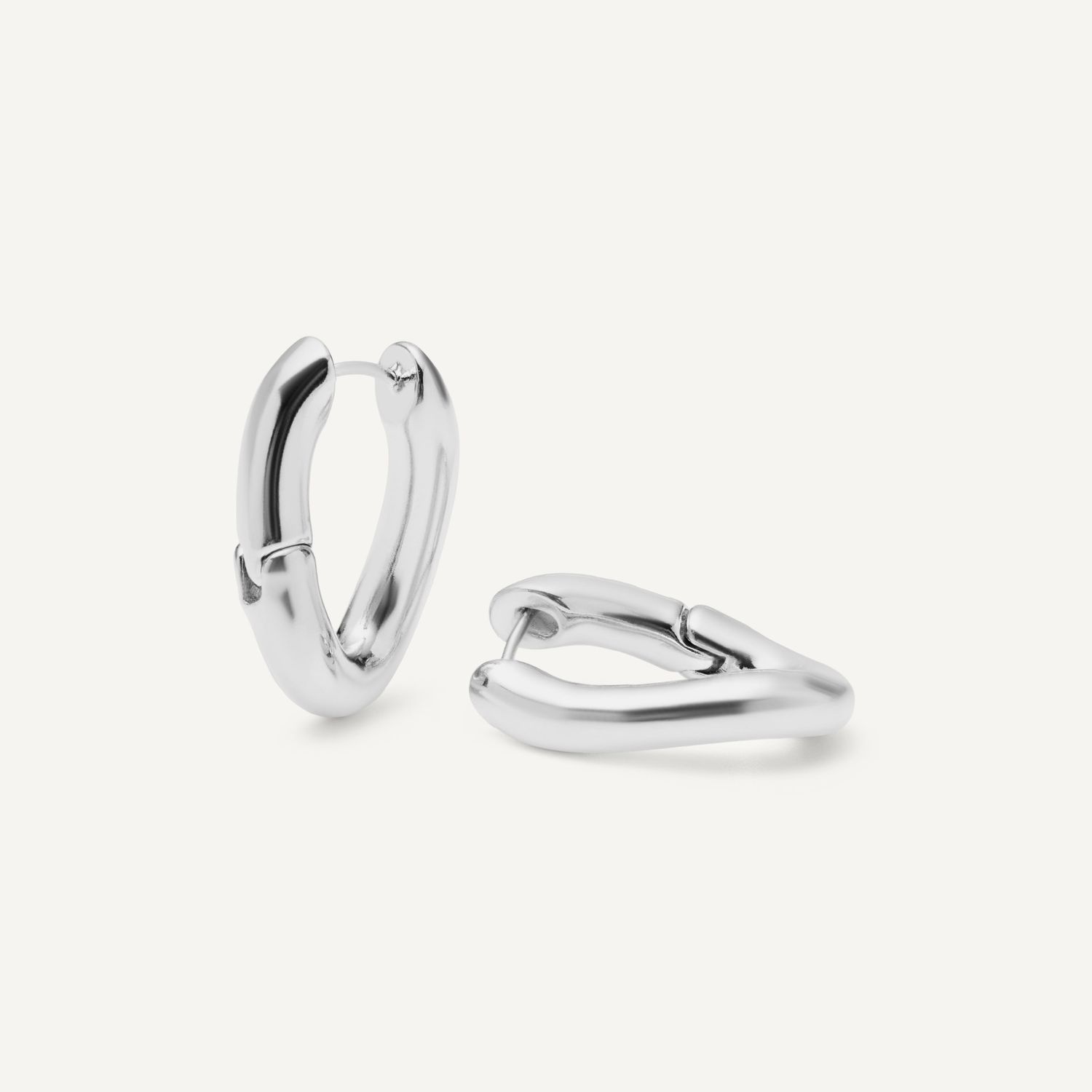 Серьги Plain Comma Earrings – Silver
