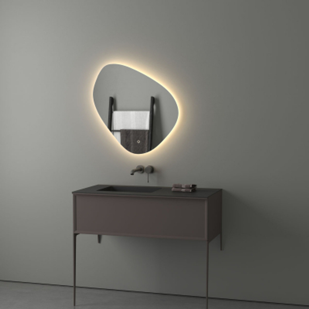Зеркало Evoform с LED-подсветкой 19 W 70х70 см Сенсорный выключатель Теплый белый свет