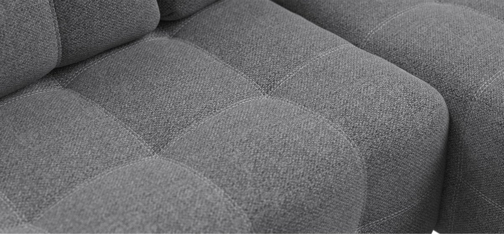 Угловой диван Денди Рогожка Мальмо серый