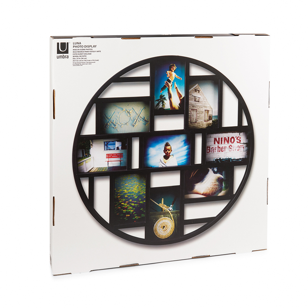 Панно для фотографий luna, черное, 9 эл.