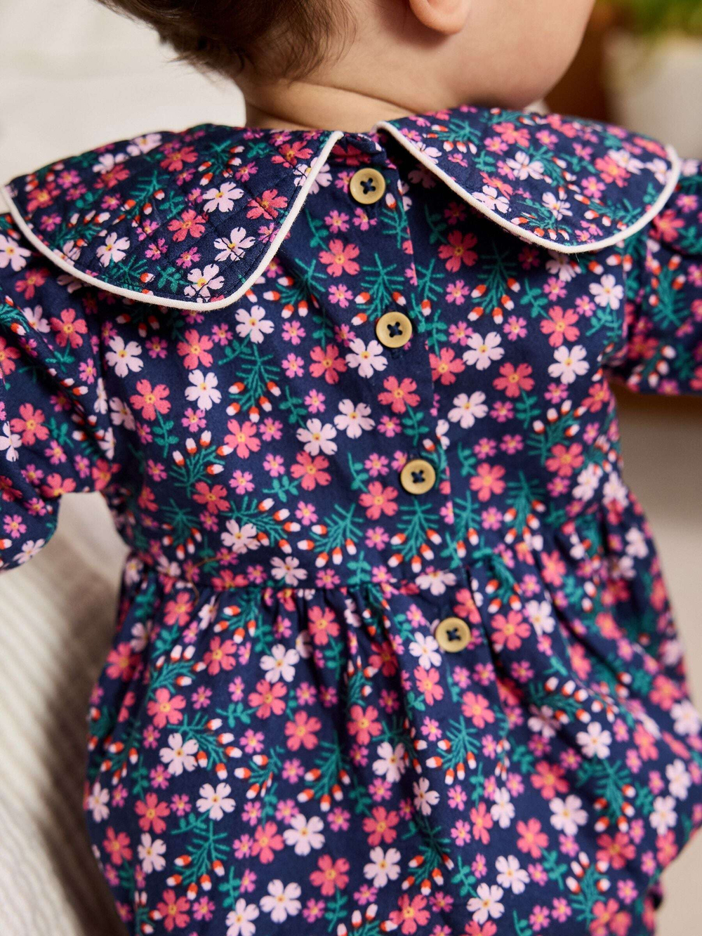 Платье-песочник и колготки в комплекте для девочек Next AN7-955, Темно-синий