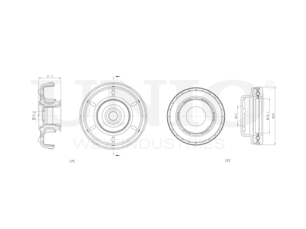 Опора амортизатора передняя UNIO RMP-13052