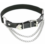 Подвязка на ногу Anklet necklace с цепью регулируемая черная