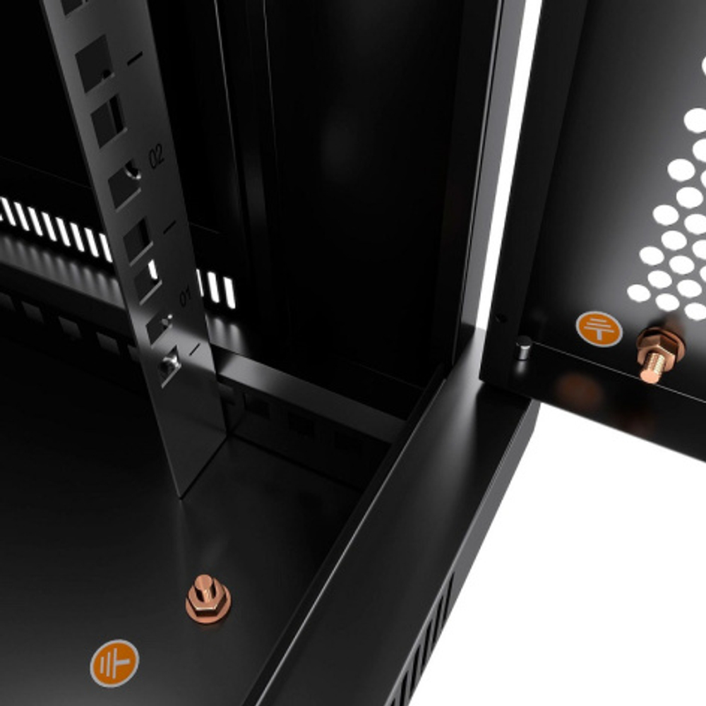 Шкаф напольный 19", 18U Cabeus ND-05C-18U60/60-BK