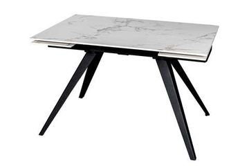 Стол "АСТИ" 120-180, керамика Ice Jade глянцевый , черный муар