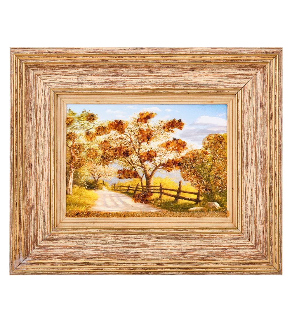 AMB-03/31 Картина «Красота природы» (с янтарной крошкой) L-32см