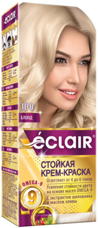 ECLAIR OMEGA-9 Cтойкая крем-краска (блонд) 100