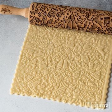 Скалка с узором С Новым годом