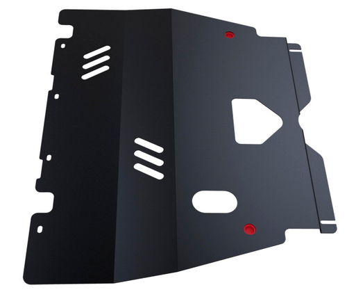 Защита картера и КПП АвтоБроня для Peugeot 206 I рестайлинг (V - 1.4; 1.6) 2006-2013, сталь 1.8 мм, с крепежом, 111.04301.1