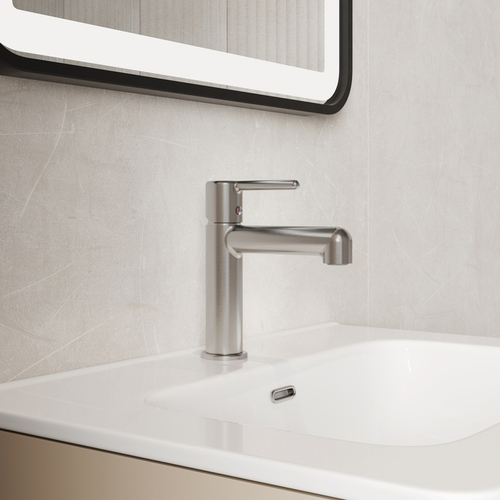 Смеситель для умывальника IDDIS Aiger, хром матовый