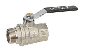 Кран шаровый Bugatti Oregon 306 1/2" НР/ВР полнопроходной ручка-плоский рычаг