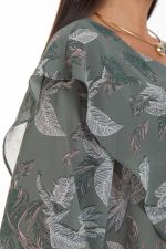 Блуза Красивая из шифона (олива) Diolche (Акция)