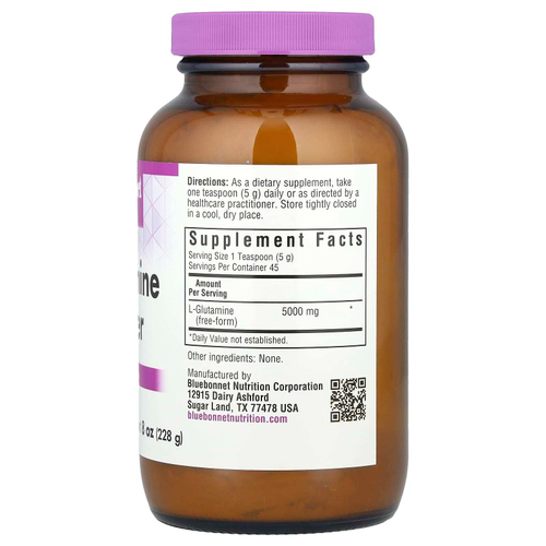 Bluebonnet Nutrition, L-глютамин в виде порошка, 228 г (8 унций)